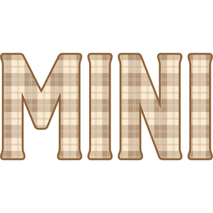 Adorable Mini Plaid Pattern Block Letters