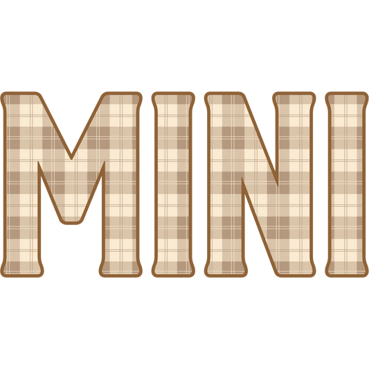 Adorable Mini Plaid Pattern Block Letters