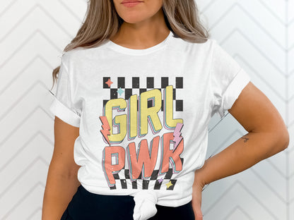 Retro Girl Power Graphic Tee for Empowered Fashion