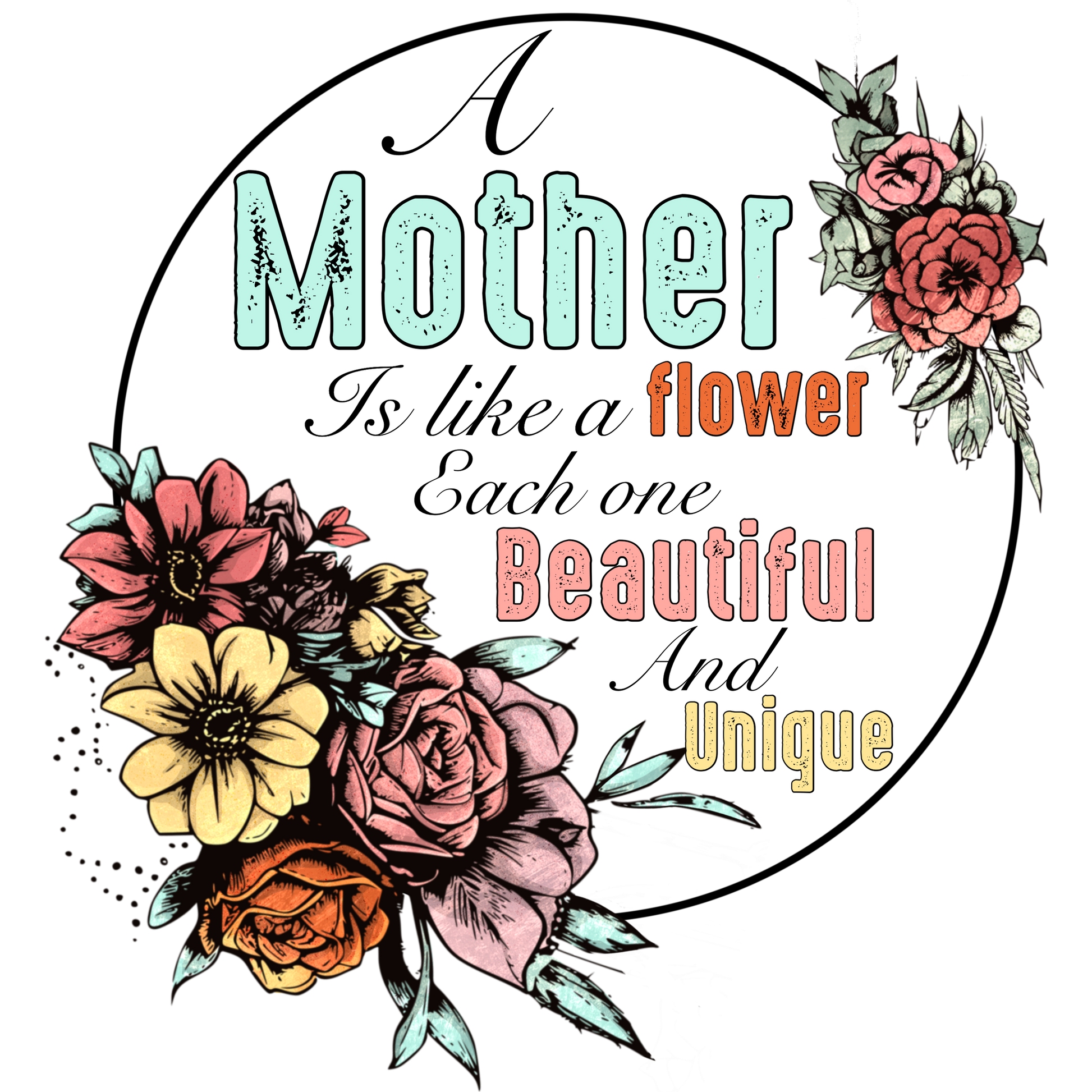 A Mother Is Like a Flower Each One Beautiful Product
