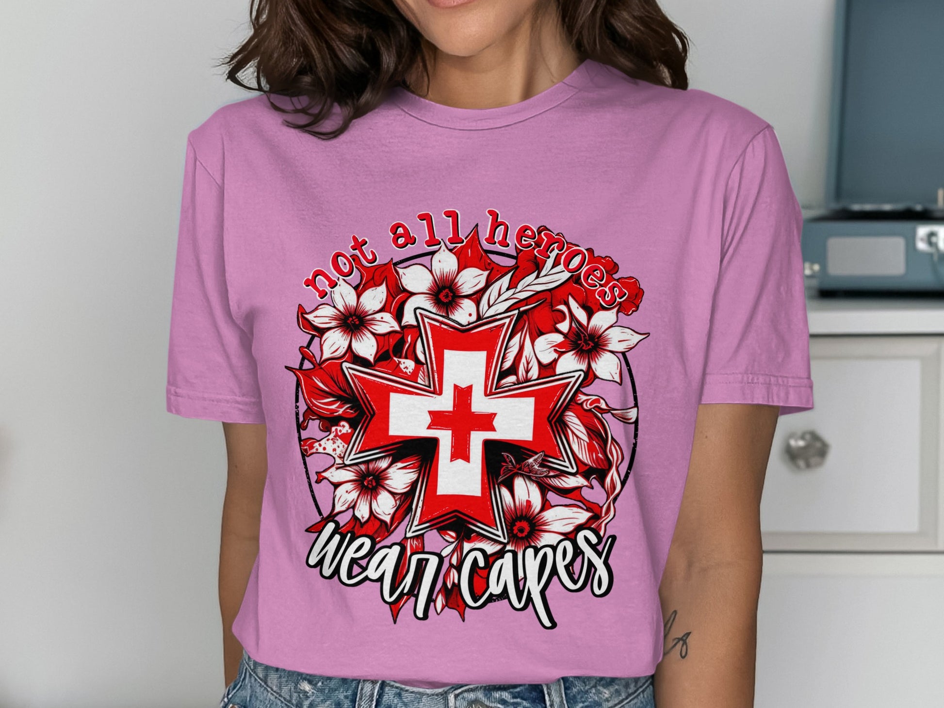 Not All Heroes Wear Capes Statement T-shirt