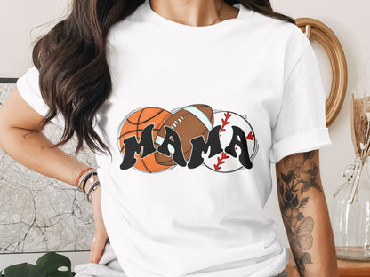 Mama Sports Balls Graphic Tee Shirt product