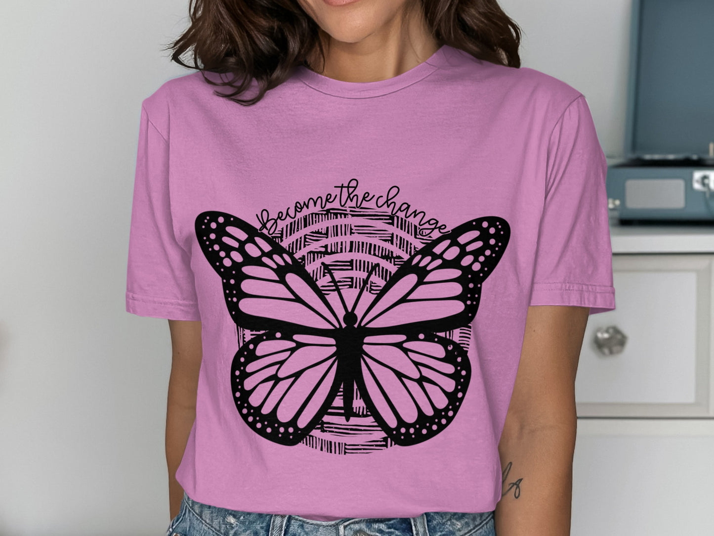 Be The Change Butterfly Graphic Tee