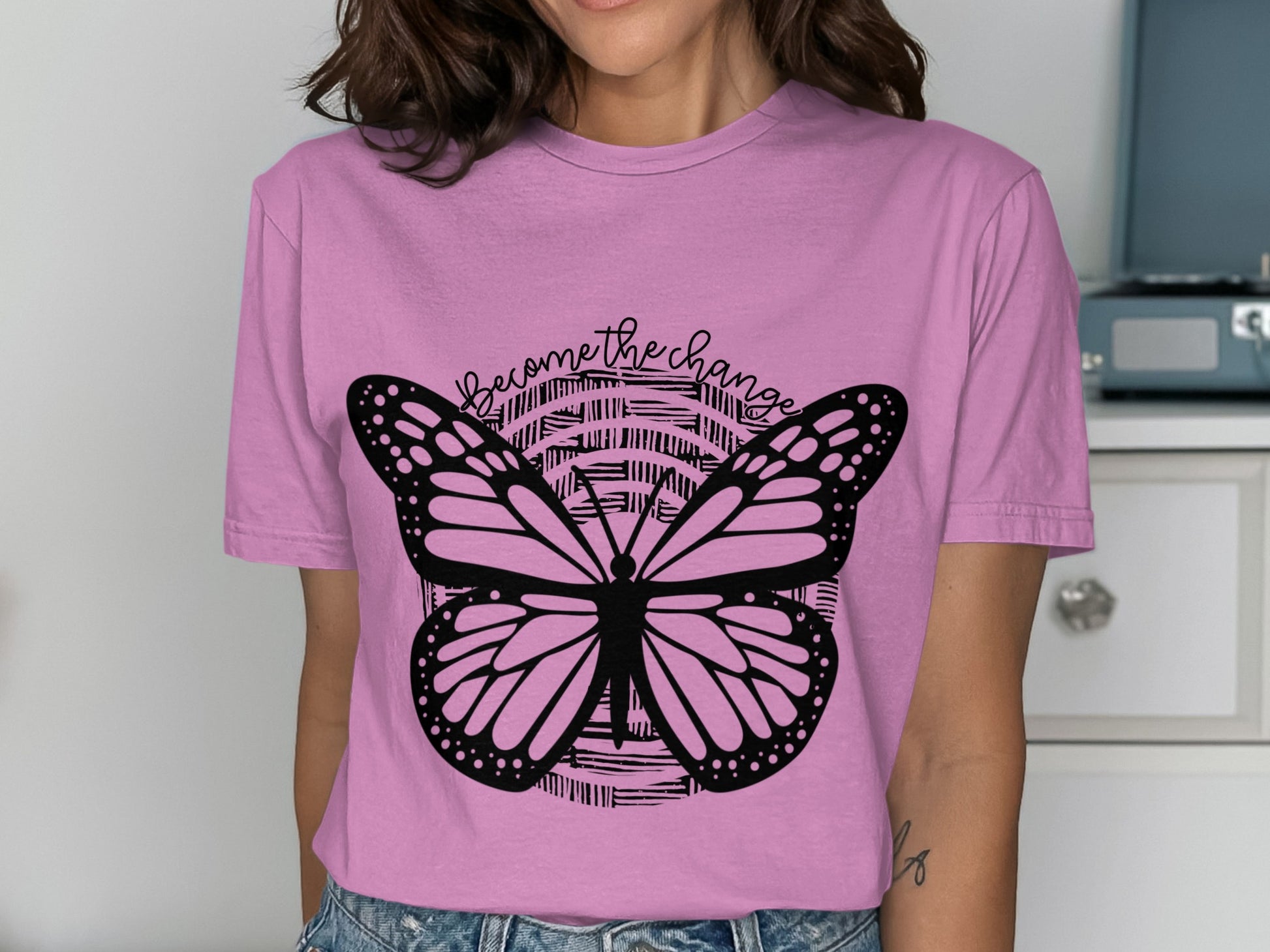 Be The Change Butterfly Graphic Tee