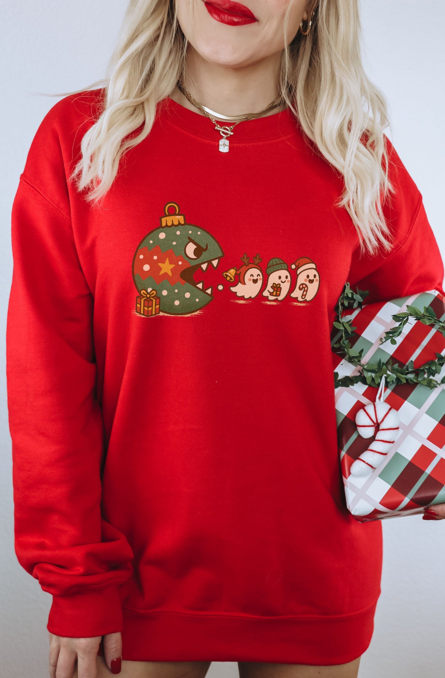 Festive Fun Holiday Gaming Character Sweatshirt