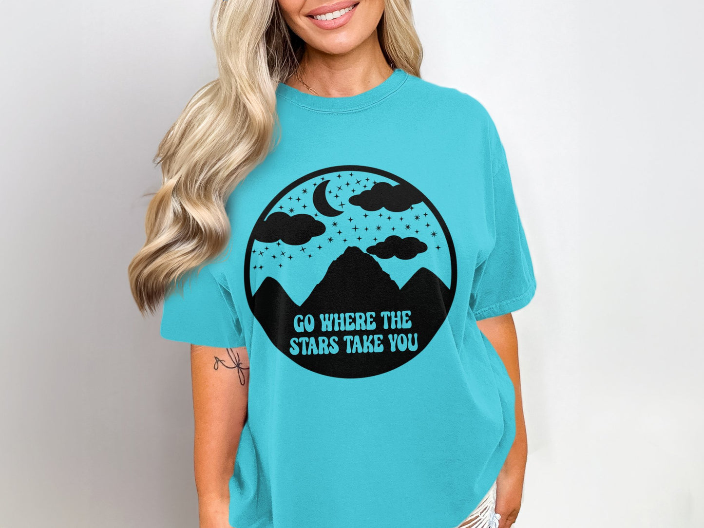 Go Where The Stars Take You Graphic Tee Shirt