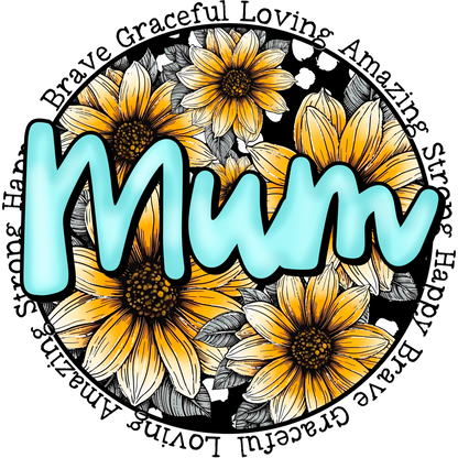 Brave Graceful Loving Mum Graphic Design Artwork