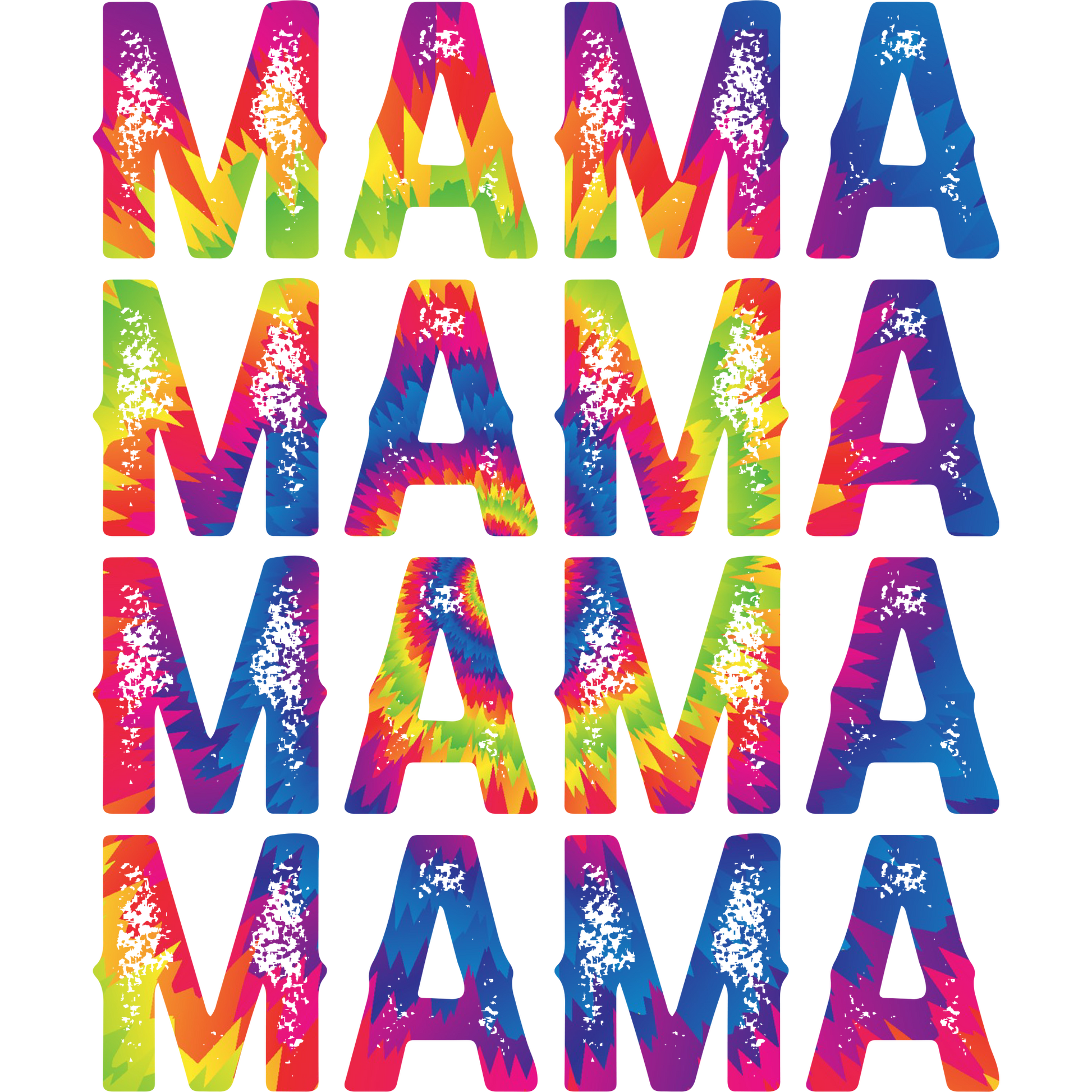 Colorful Abstract MAMA Graphic Design Art Print