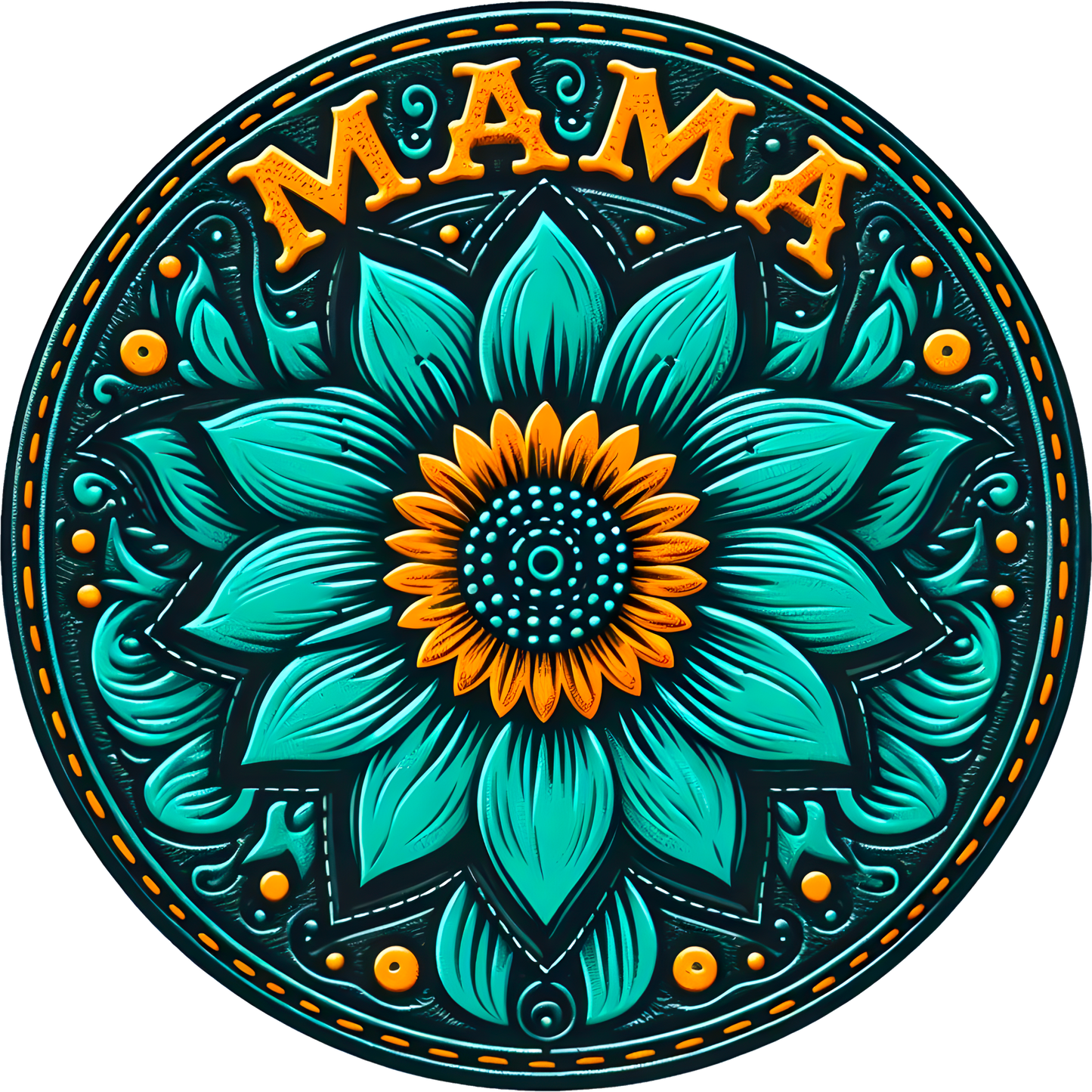 Mama Floral Design Art Circular Product