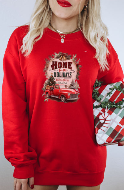 Home for the Holidays Festive Red Sweatshirt