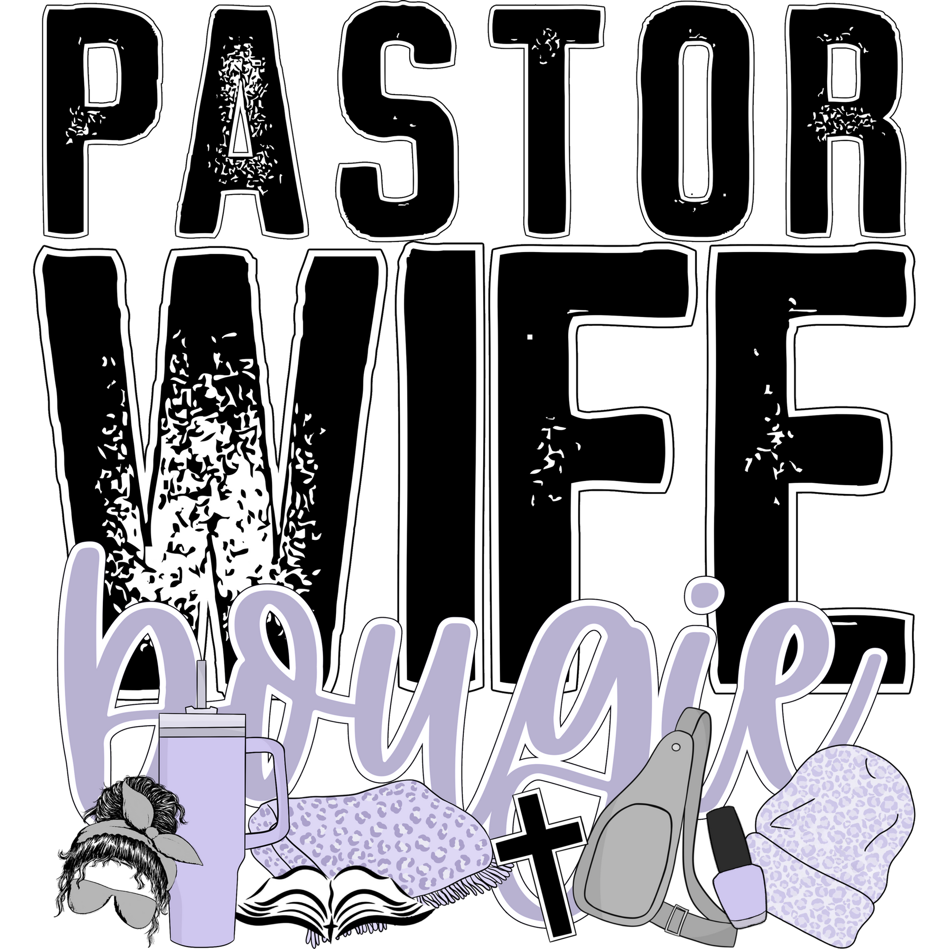 Pastor Wife Bougie Graphic Design Shirt