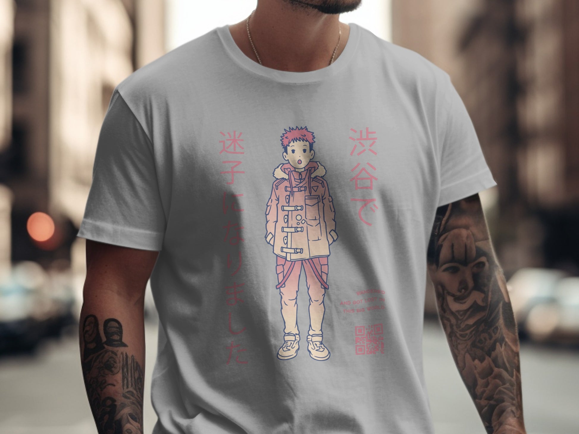 Japanese Anime Character Shibuya Graphic T-Shirt