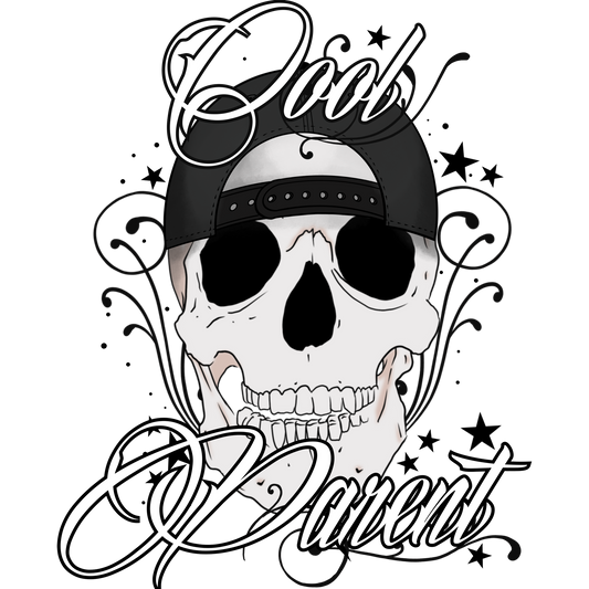 Cool Parent Skull with Cap Design Artwork