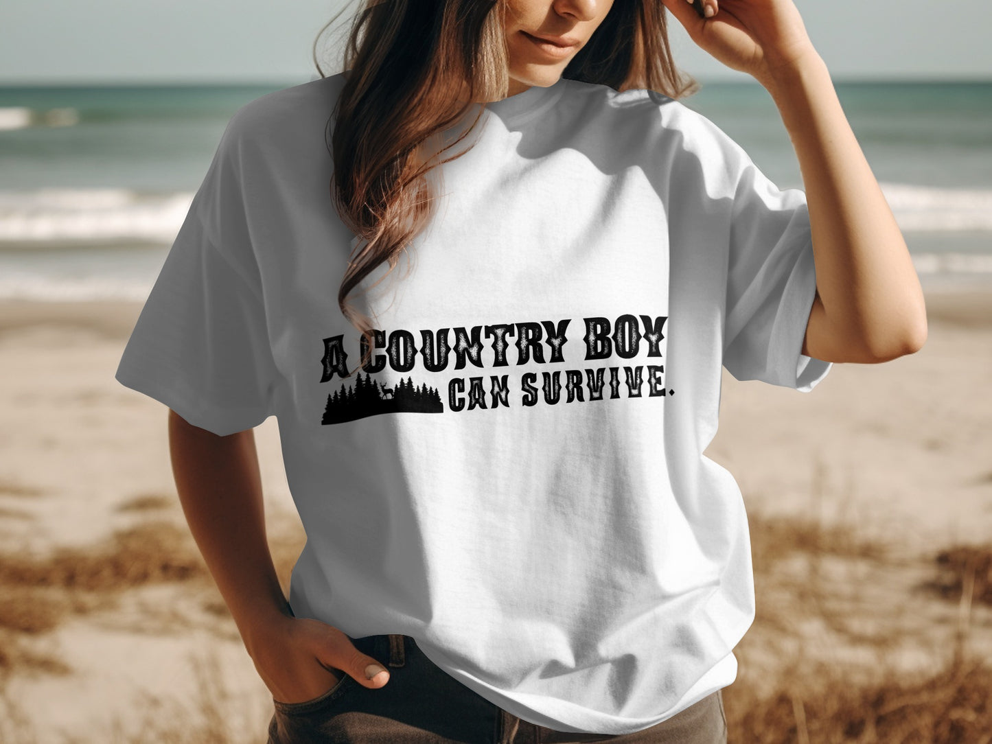 A Country Boy Can Survive Graphic T-shirt