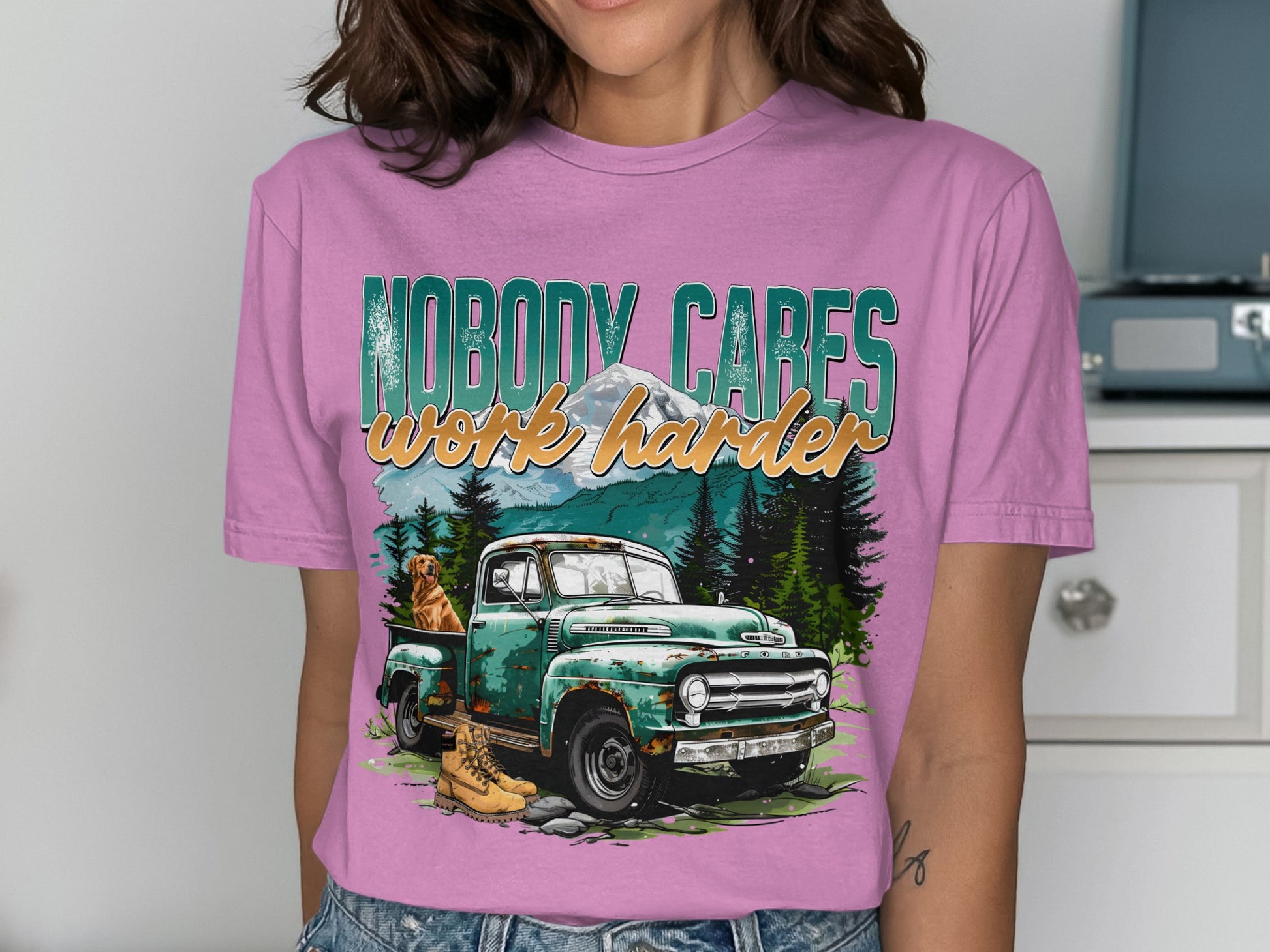 Nobody Cares Work Harder Graphic T-Shirt