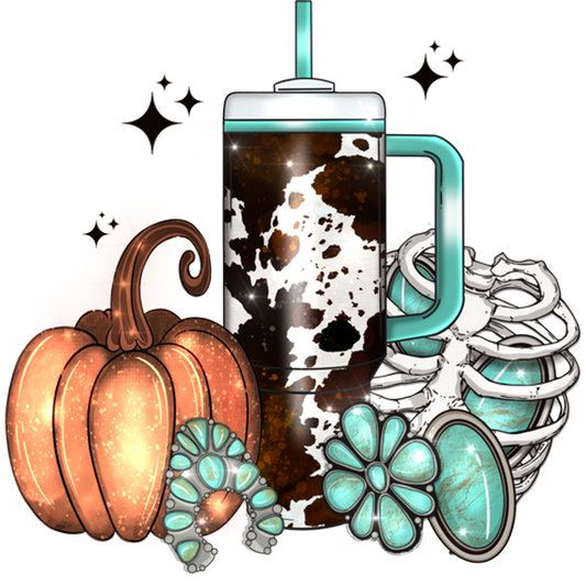 Custom Cow Print Floral Art Tumbler Cup