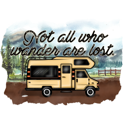 Not All Who Wander Are Lost RV Illustration