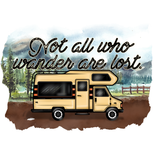 Not All Who Wander Are Lost RV Illustration