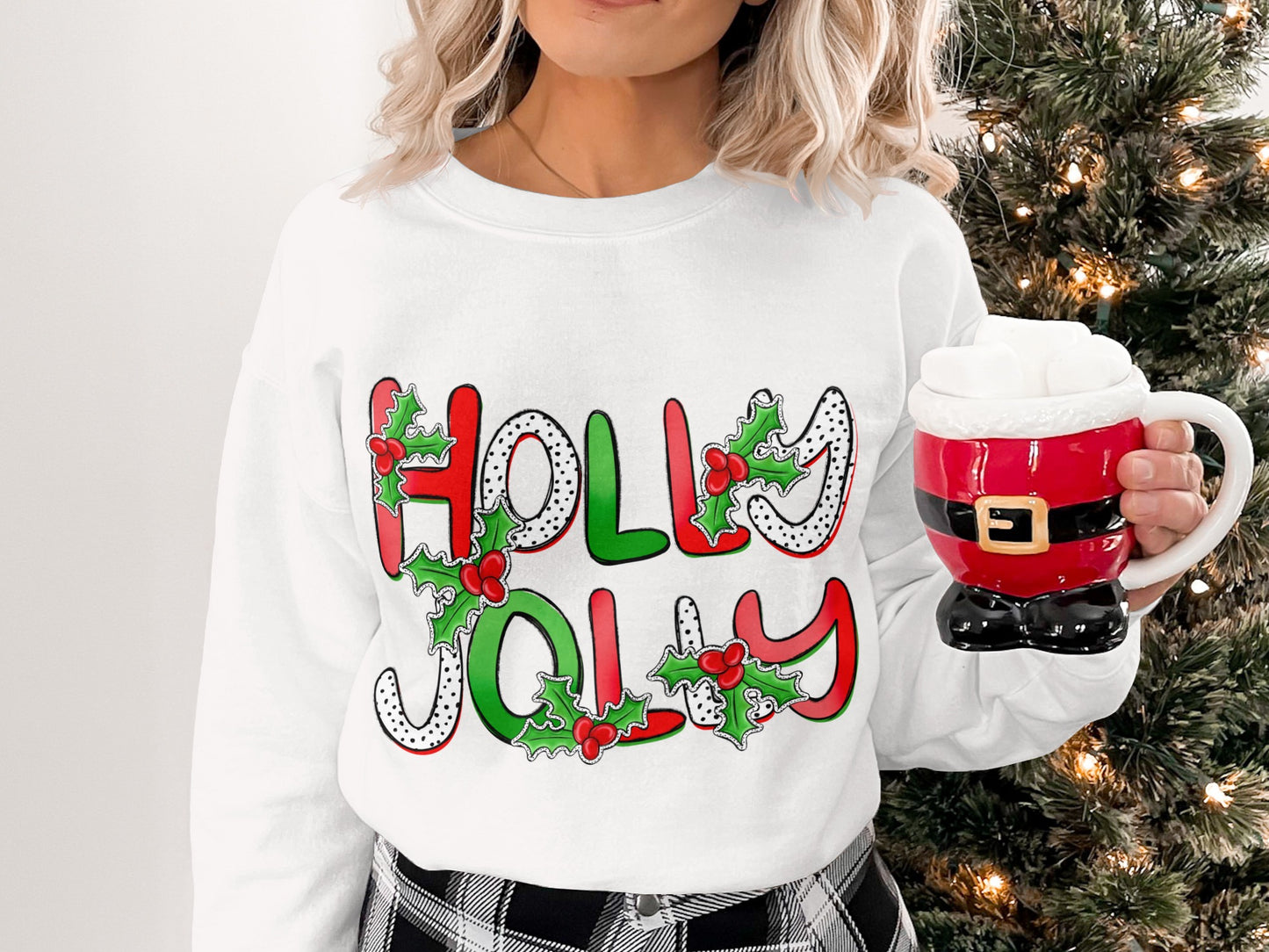 Holly Jolly Christmas Graphic Sweater product
