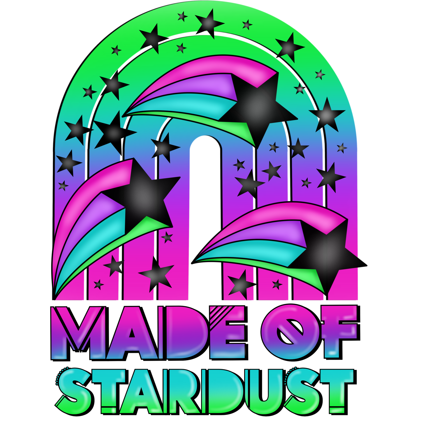 Rainbow Made of Stardust design sticker