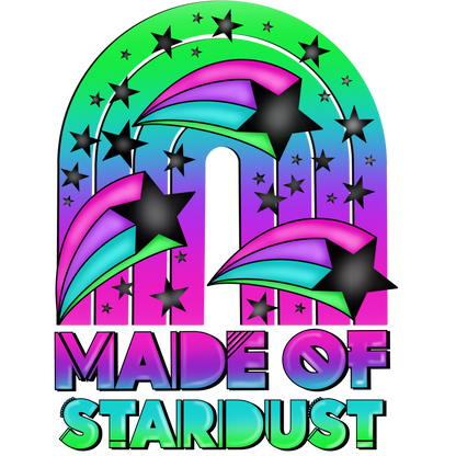 Rainbow Made of Stardust design sticker