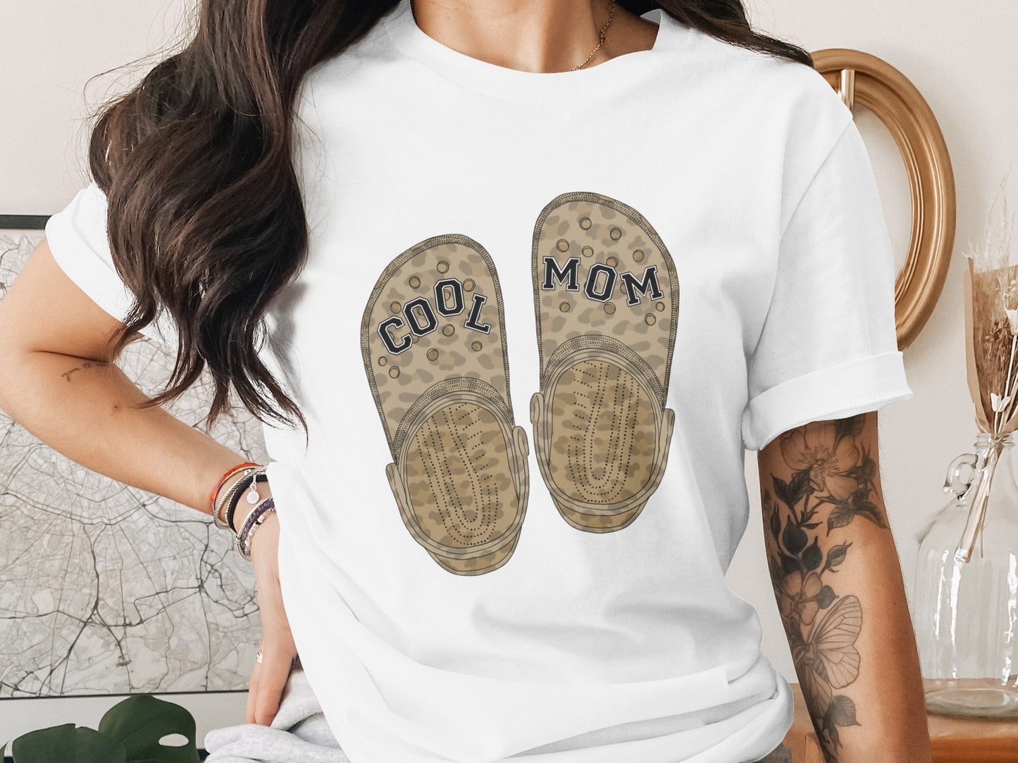 Cool Mom Footwear Graphic White Shirt