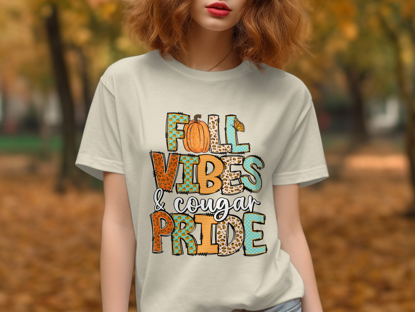 Fall Vibes Cougar Pride Graphic Tee product
