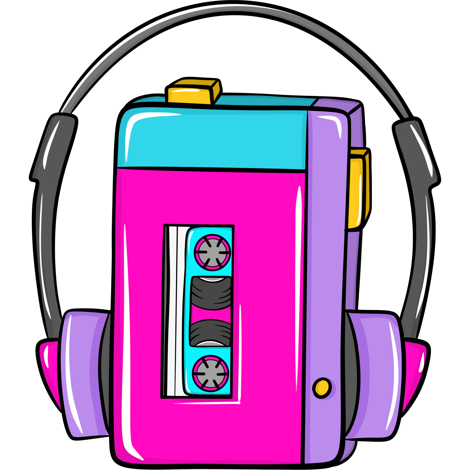 Retro Style Cassette Player with Headphones Product