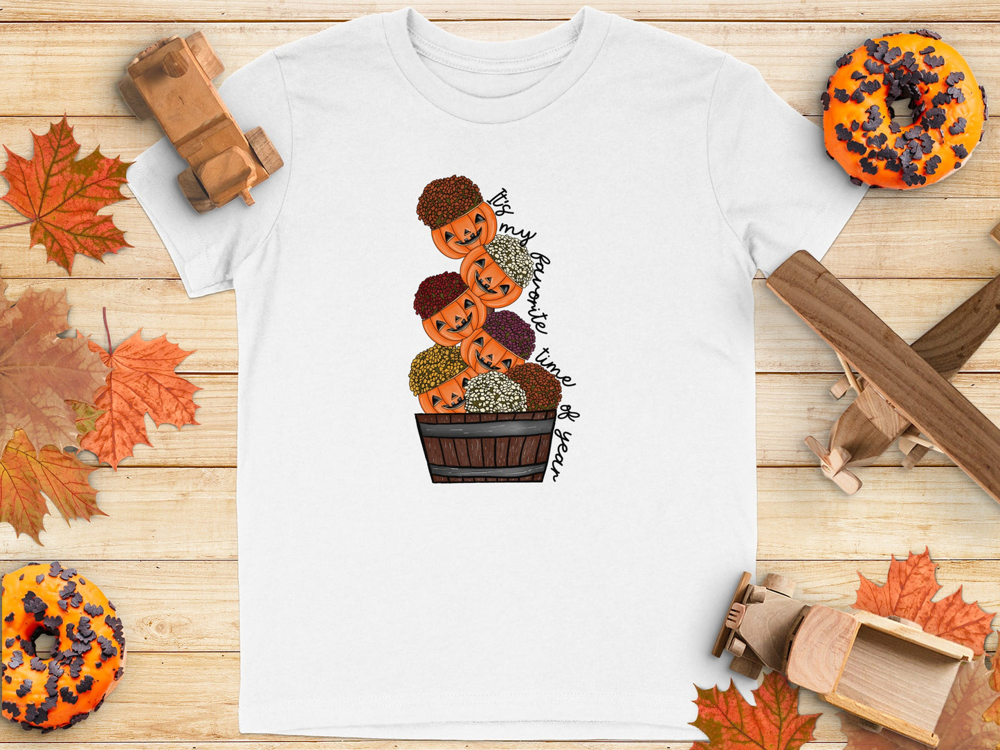 Fall Pumpkin Stack Graphic Tee Shirt product type