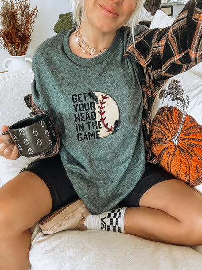 Get Your Head in the Game Baseball Shirt