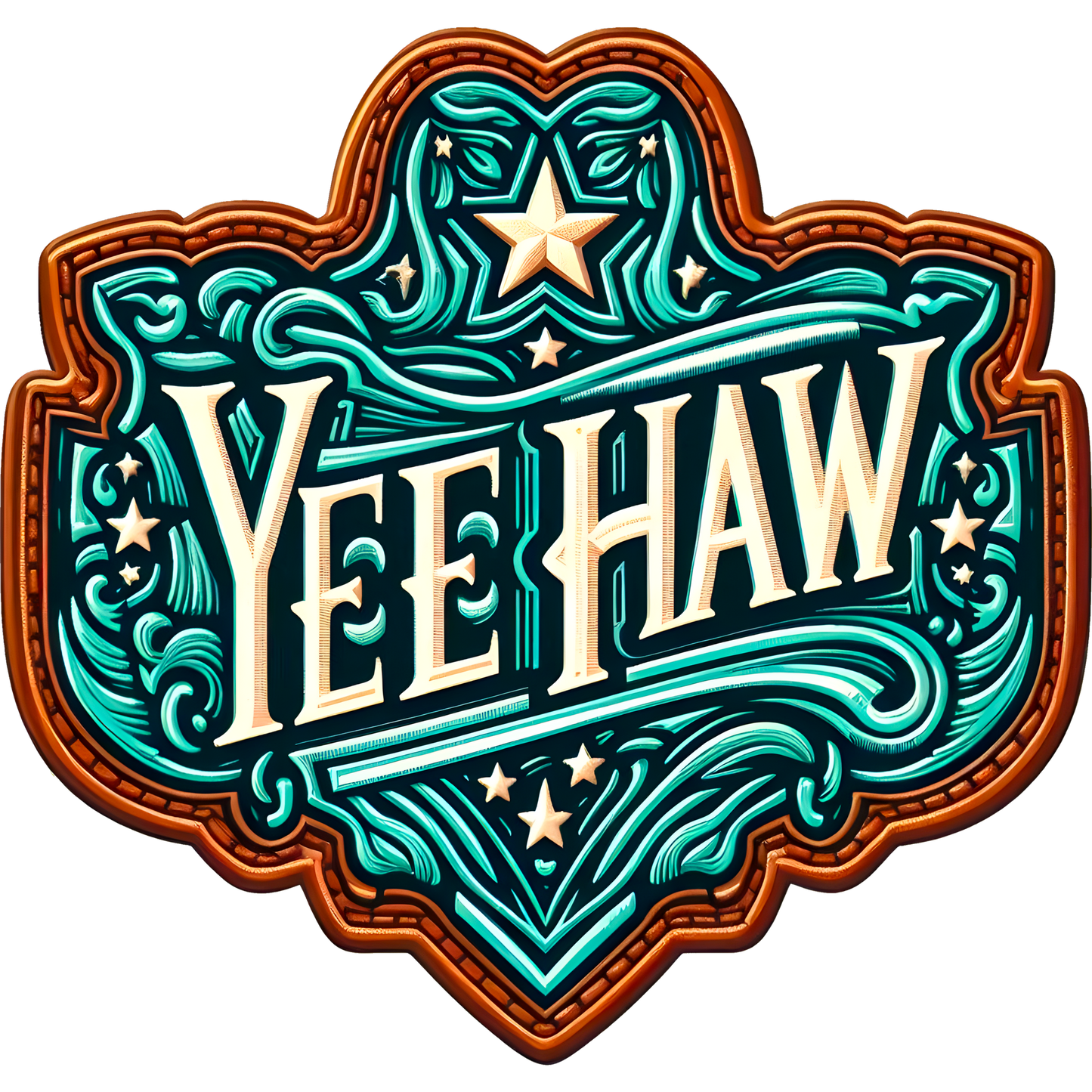 Decorative Yee Haw Western Style Plaque Ornament