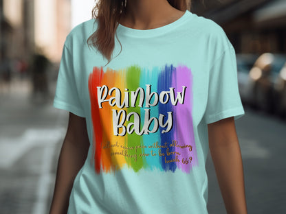 Rainbow Baby Isaiah 66 9 Inspirational T-Shirt