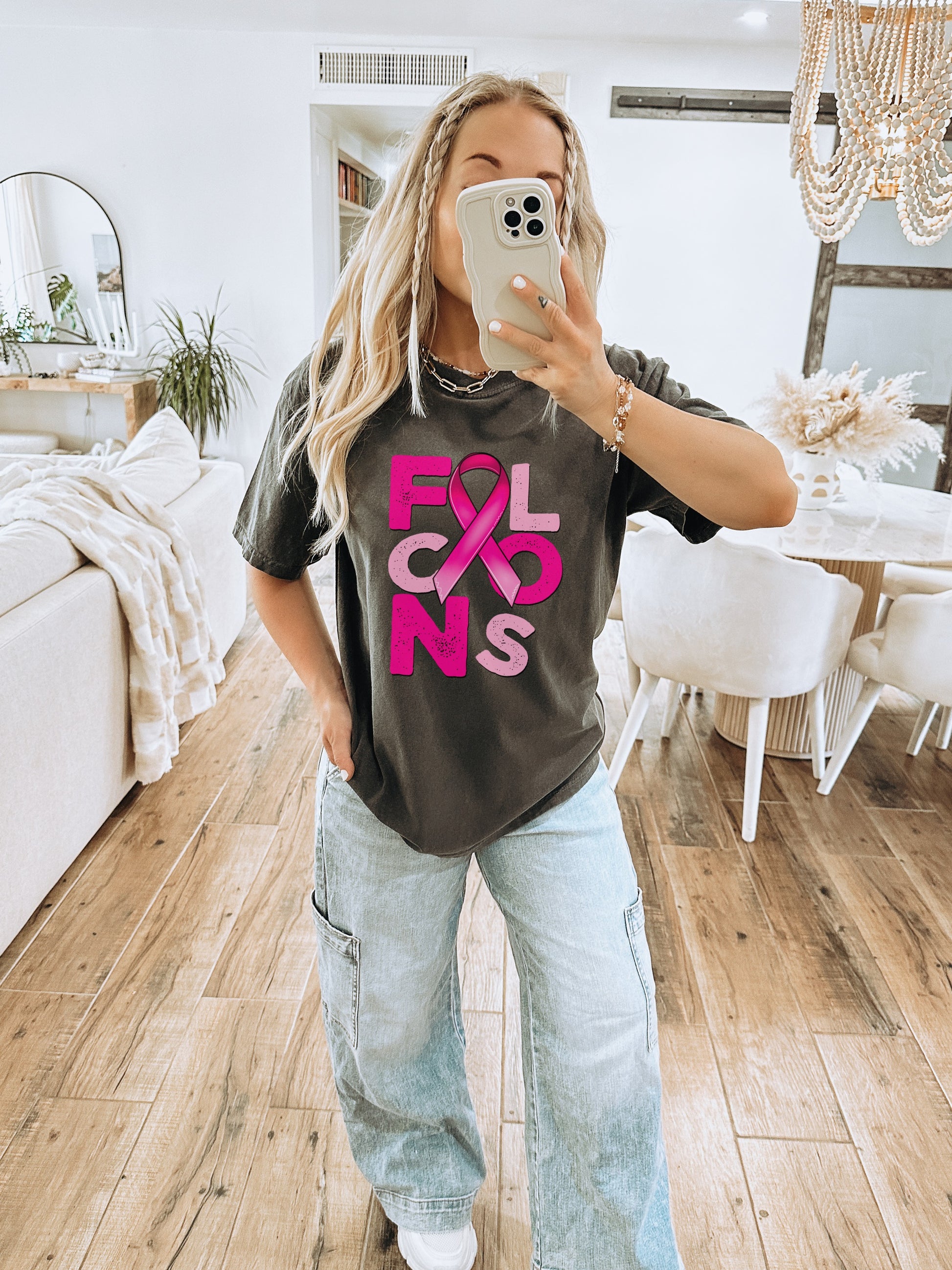 Falcons Cancer Support Graphic Tee