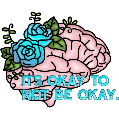 It's Okay to Not Be Okay Brain Art Decor