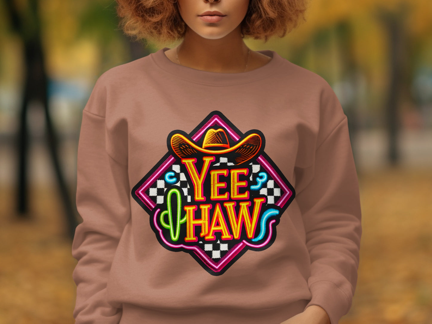 Vibrant Yee Haw Embroidered Design Sweatshirt product