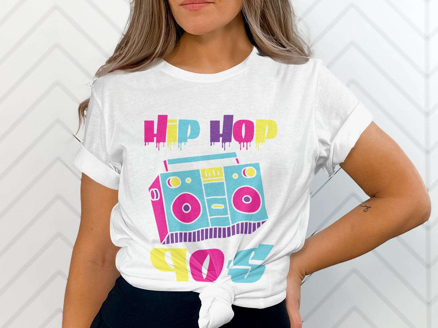 Hip Hop 90s Boombox Graphic Tee Shirt
