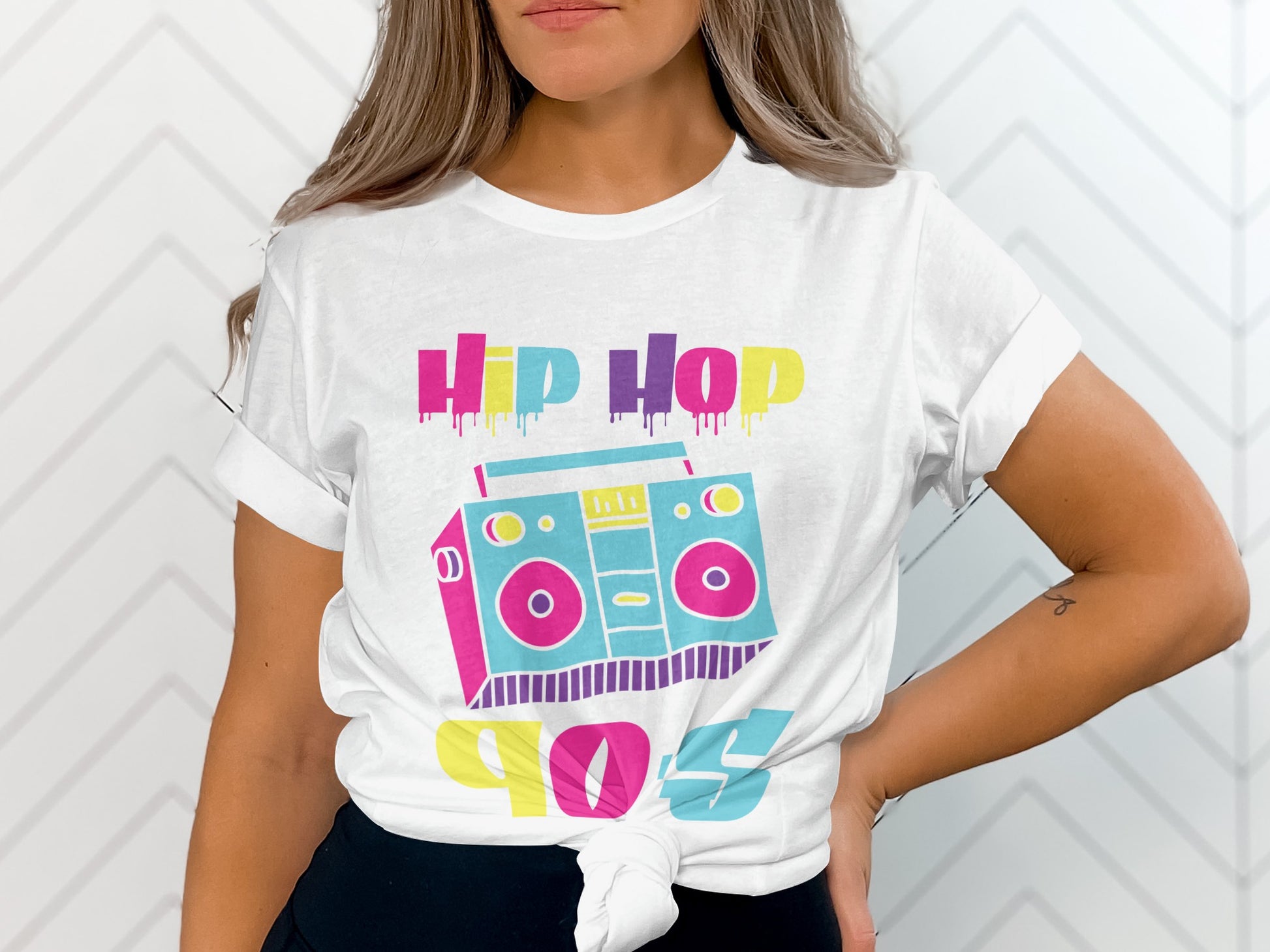 Hip Hop 90s Boombox Graphic Tee Shirt