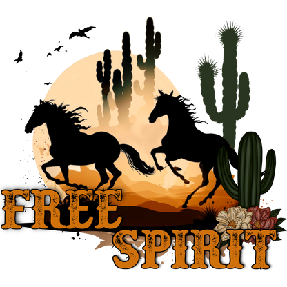 Free Spirit Western Desert Horse Art Decor