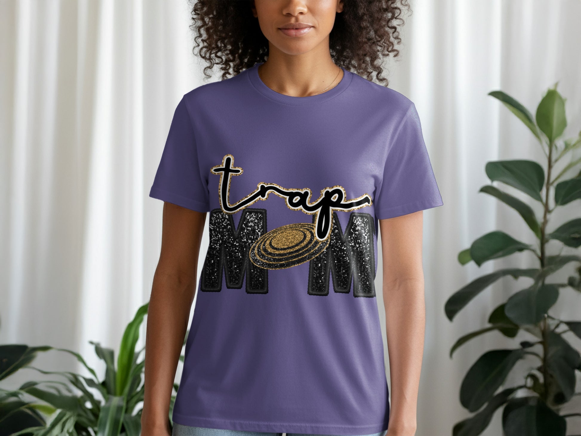 Fun Trap Mom Apparel with Glitter Details for Moms