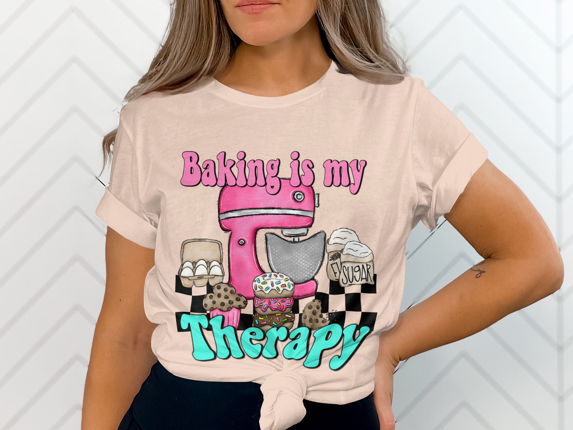 Baking is my Therapy graphic tee