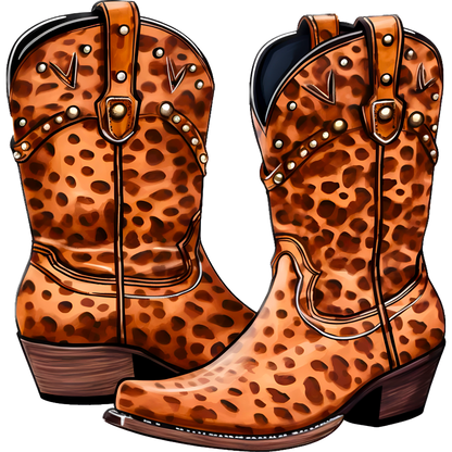 Stylish Leopard Print Western Cowboy Boots product