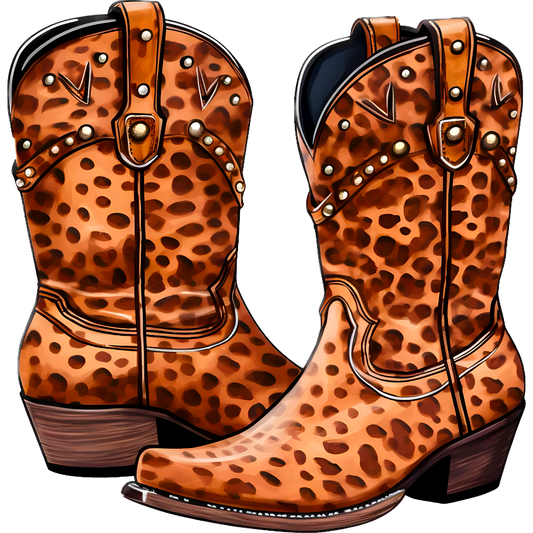 Stylish Leopard Print Western Cowboy Boots product