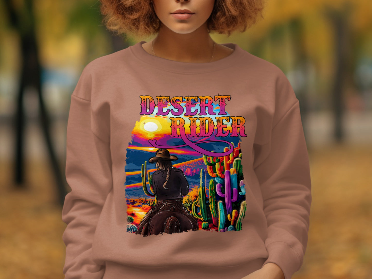 Colorful Desert Rider Cowboy Sweatshirt product