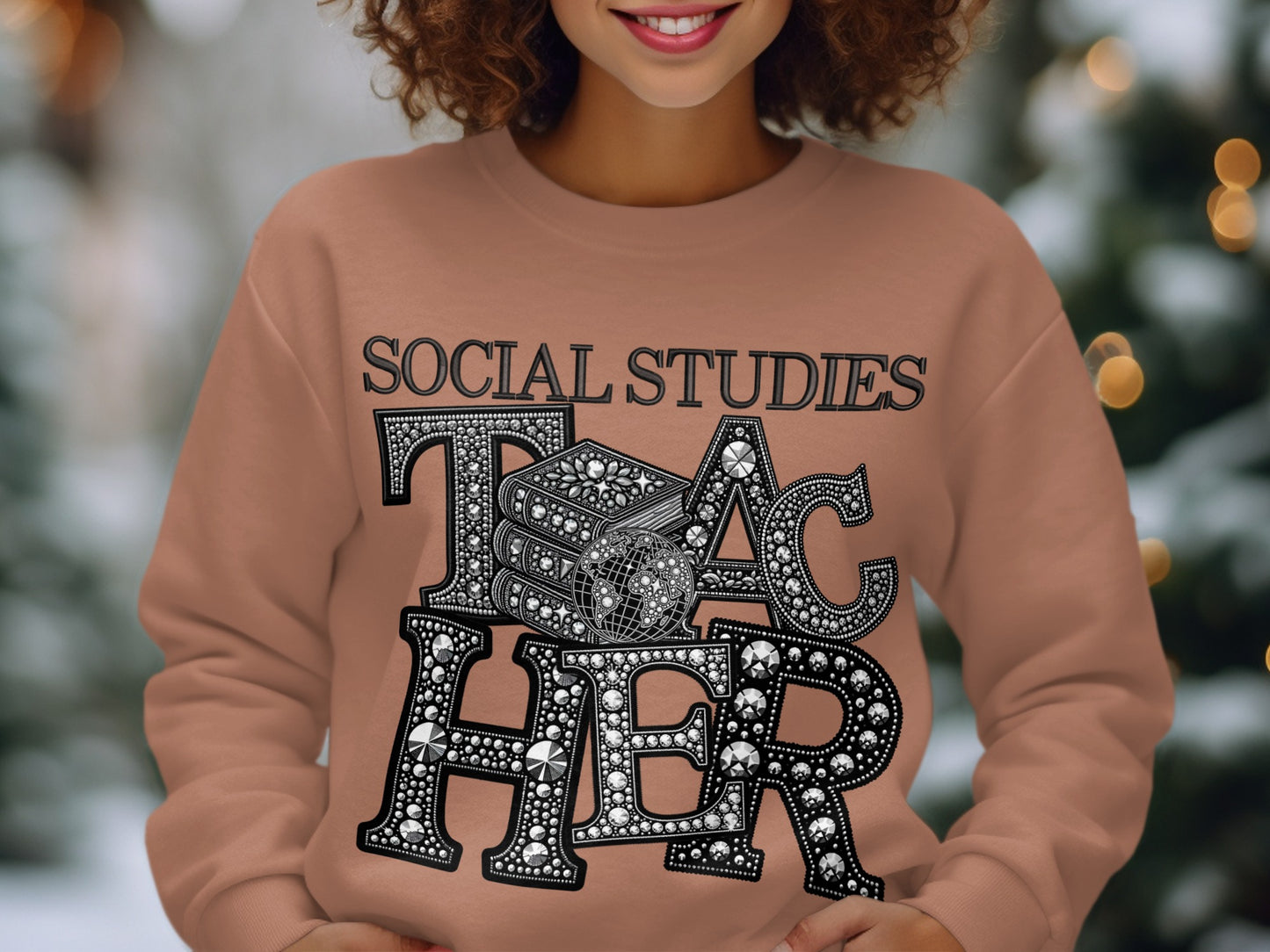 Social Studies Teacher Graphic Print Sweatshirt