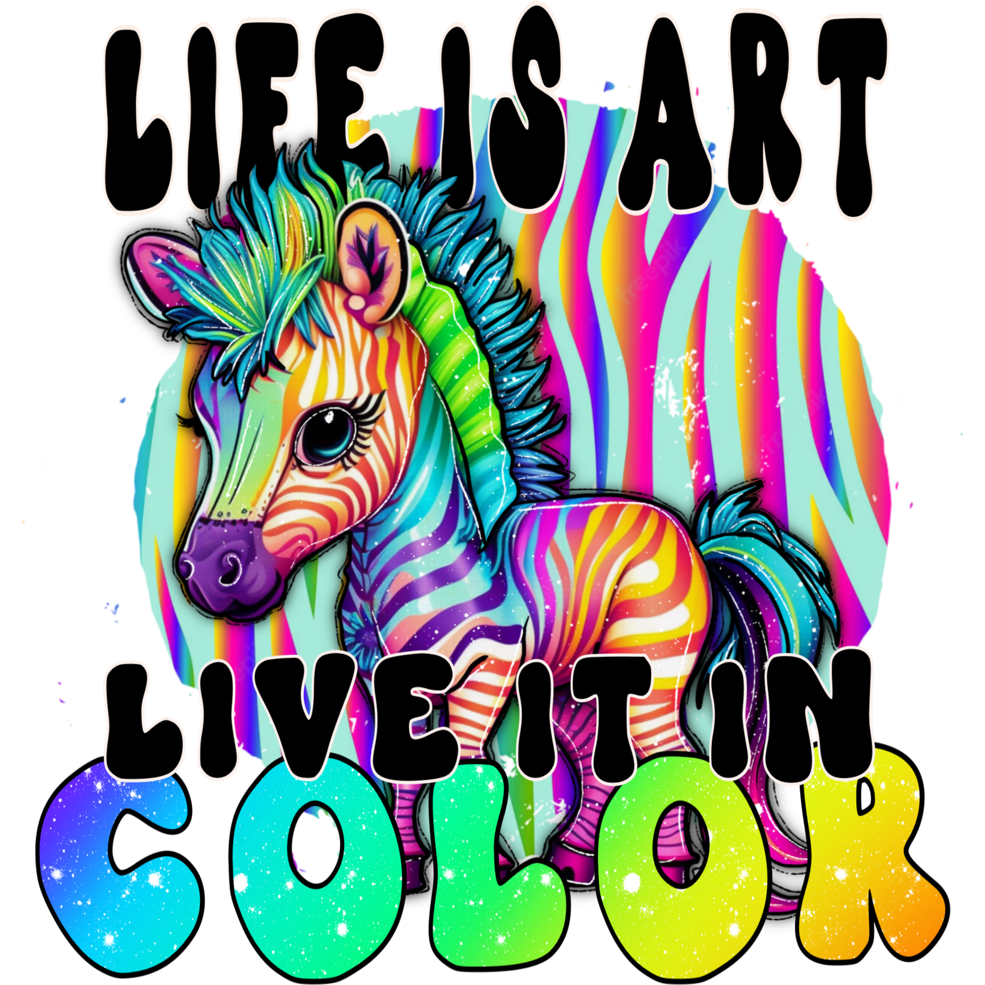 Life Is Art Live It In Color graphic product