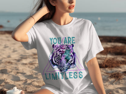 You Are Limitless Tiger Design Graphic T-Shirt