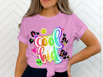 Cool Kid Colorful Rainbow Graphic Tee