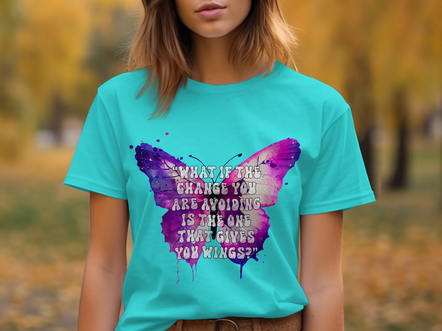 Inspirational Butterfly Graphic T-Shirt for Women
