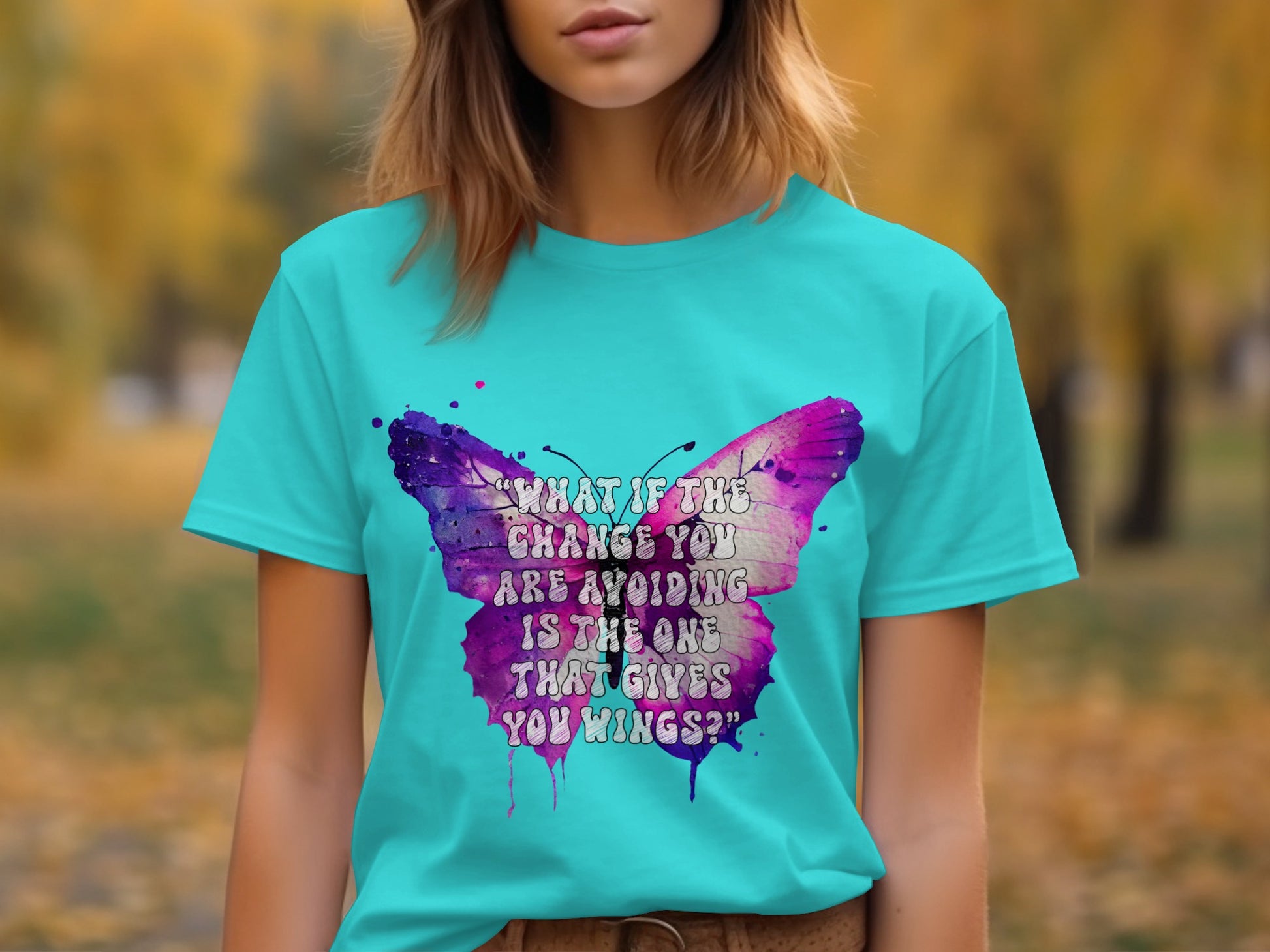 Inspirational Butterfly Graphic T-Shirt for Women