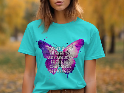Inspirational Butterfly Graphic T-Shirt for Women